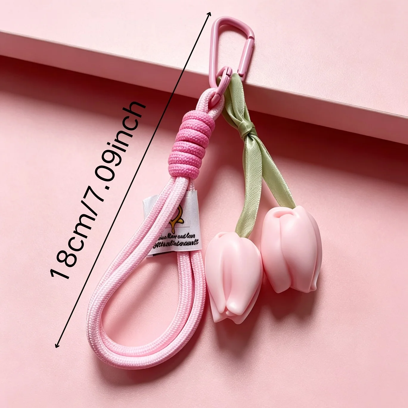 Cute Flower Bud Keychain Handmade Simulation Flower Bag Charm Versatile Accessory for Women's Handbags And Keys