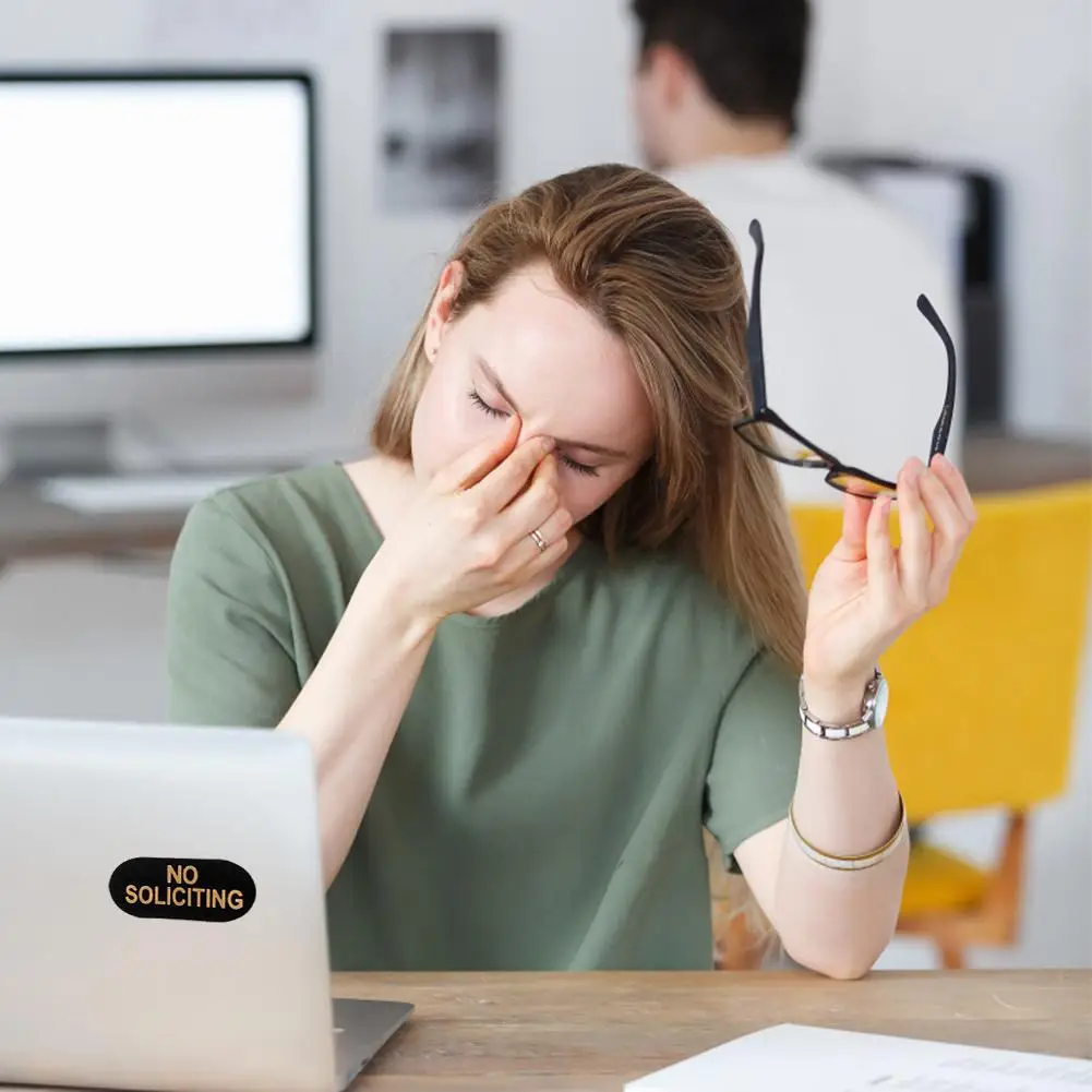 10/20pcs Small No Soliciting Sign For House, No Soliciting Sign For Home Tiny Size Weatherproof Sticker For Video Doorbell B8k6