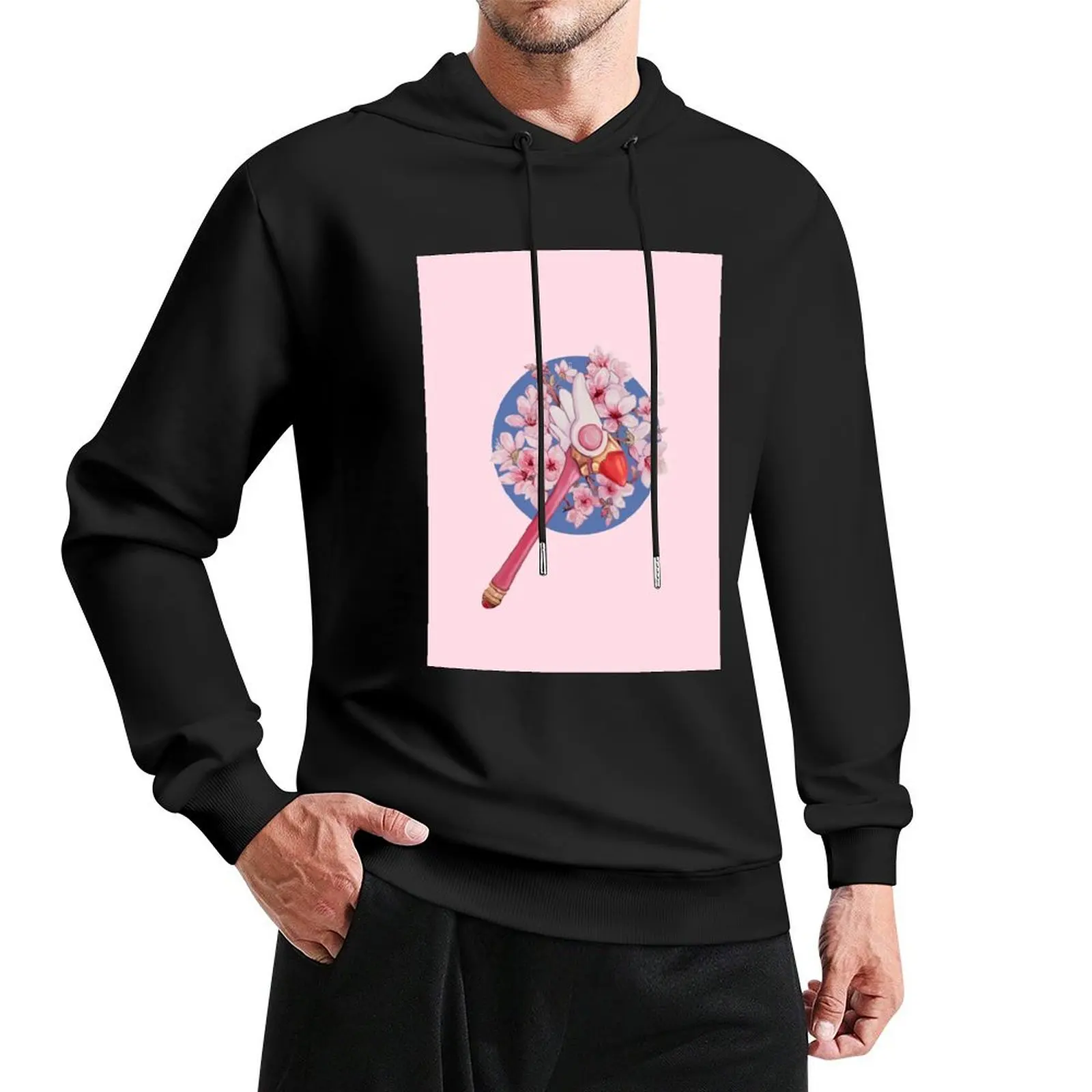 Cardcaptor Sakura Floral Sealing Wand Pullover Hoodie mens clothing male clothes autumn japanese hoodie