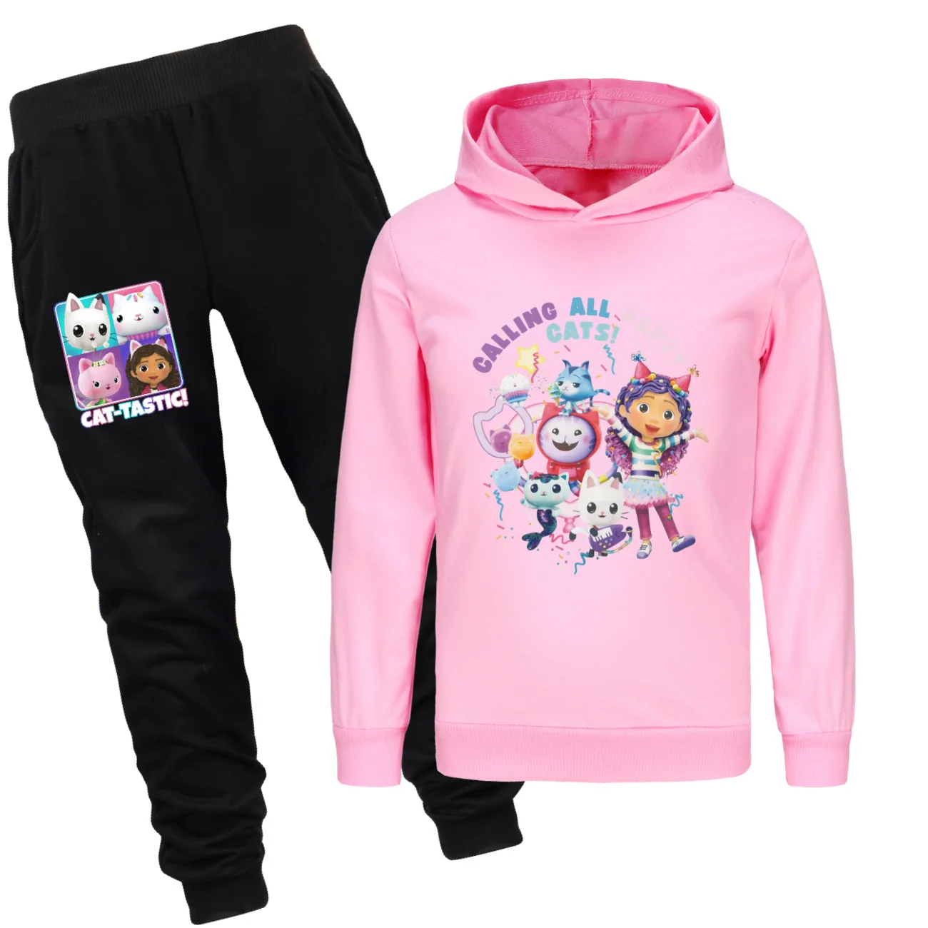 

GABBY DOOLHOUSE CLOTHES Kids Cartoon Gabi Chat Hoodie Baby Girls Hood Sweatshirts Pants 2pcs Set Boys Tracksuit Children's Sets