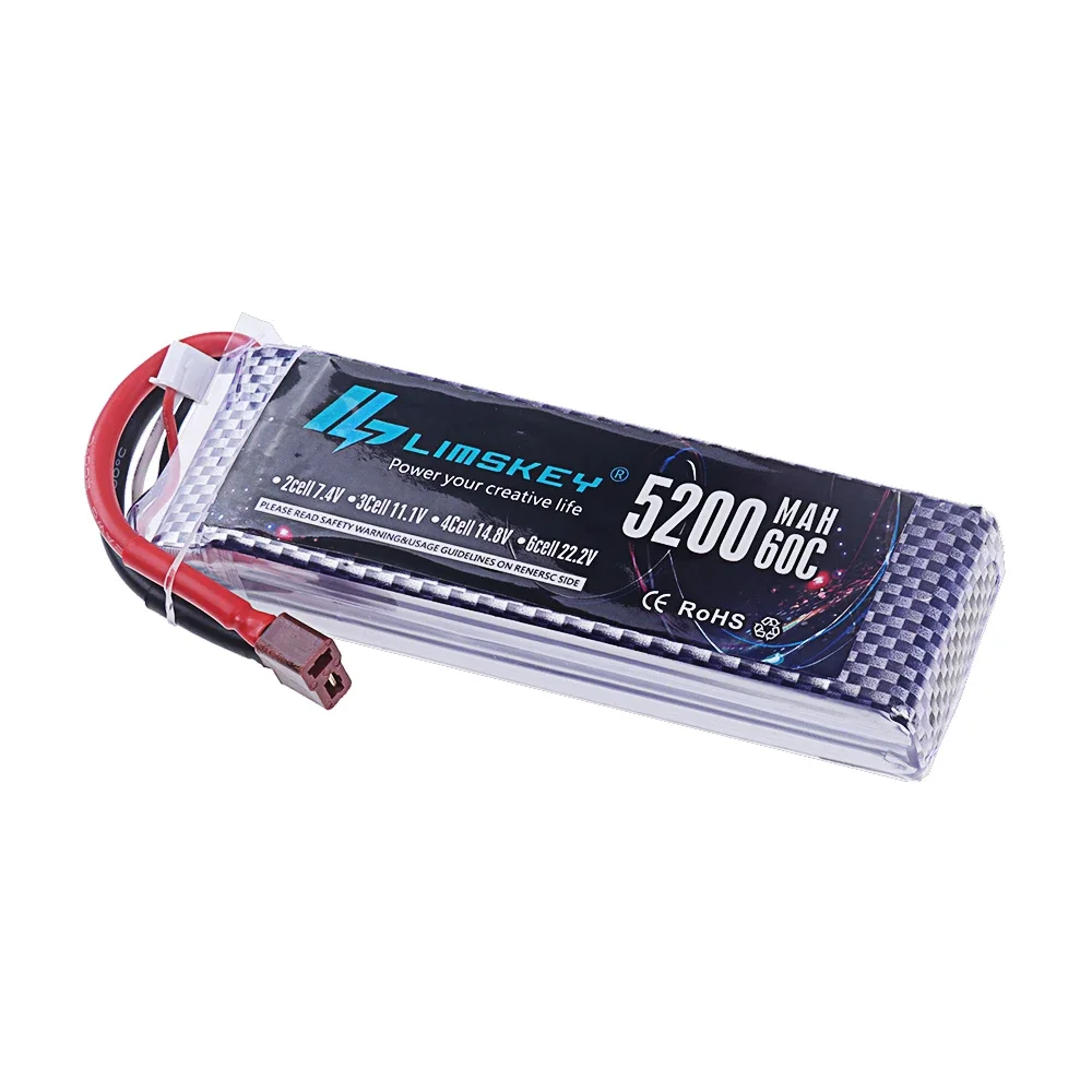 2 S/3 S/4 S/6 S 7.4 v 11.1 v 14.8 v 22.2 v 5200 mah Lipo Batterij 60C Voor RC Speelgoed Auto Vrachtwagen Boten Drone Helikopter Onderdelen Met XT60 T Deans