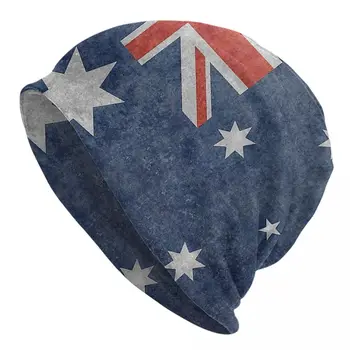 Bonnet Hats National Flag Men Women's Thin Hat Australia Grungy Retro Textured Version Warm Cap Hip Hop Skullies Beanies Caps 