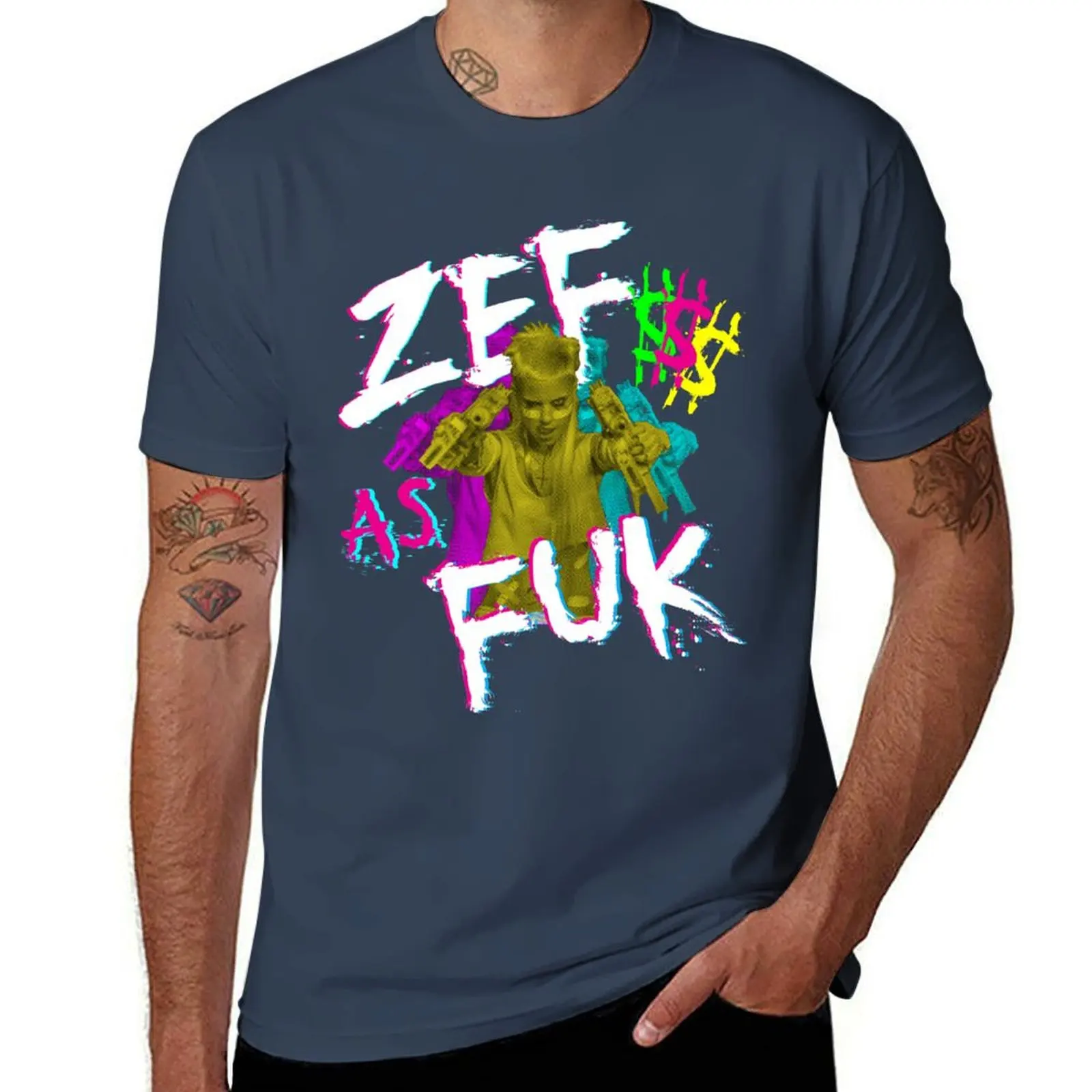 

ZEF Style South African Die Antwoord Rap n Rock Star Music T-Shirt Quick Dry Travel T-Shirt
