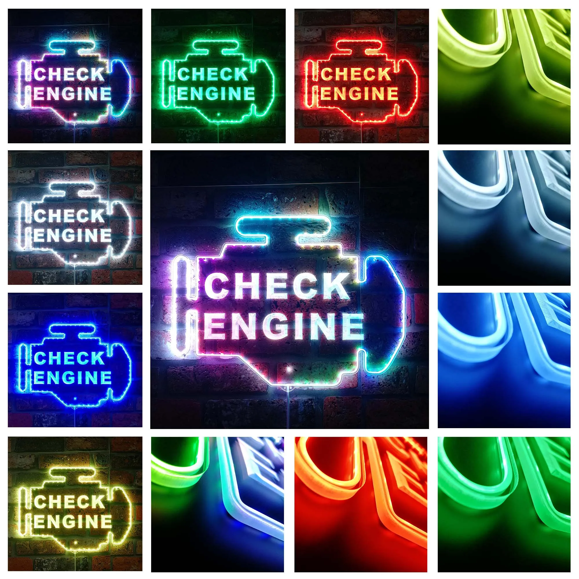 Engine Check Garage Car Repair Glam Led Neon Sign st06-fnd-i0083-c