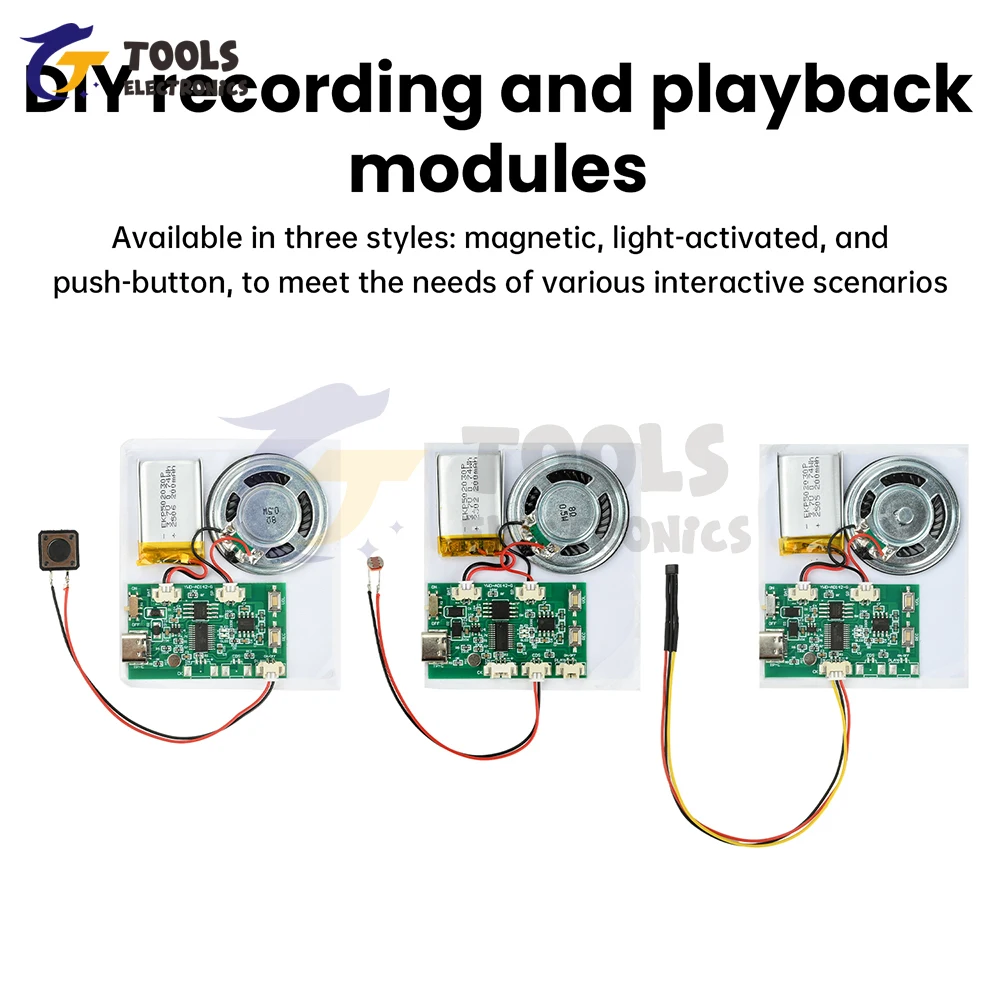 Modulo audio registrabile USB Memoria da 8 M Chip di riproduzione di registrazione fai-da-te per biglietti d'auguri parlanti Giocattolo audio Regalo di compleanno