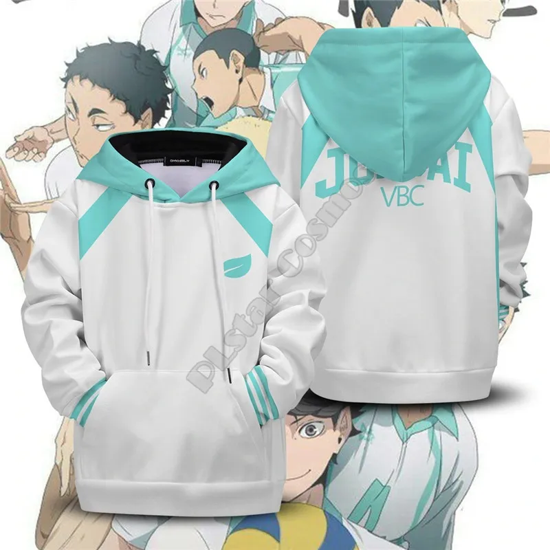 

Anime Haikyuu 3D Hoodies Haikyuu Aoba Johsai Kids Unisex Pullover Hoodie Cosplay Costume Boy for Girl Funny Printed Sweatshirts