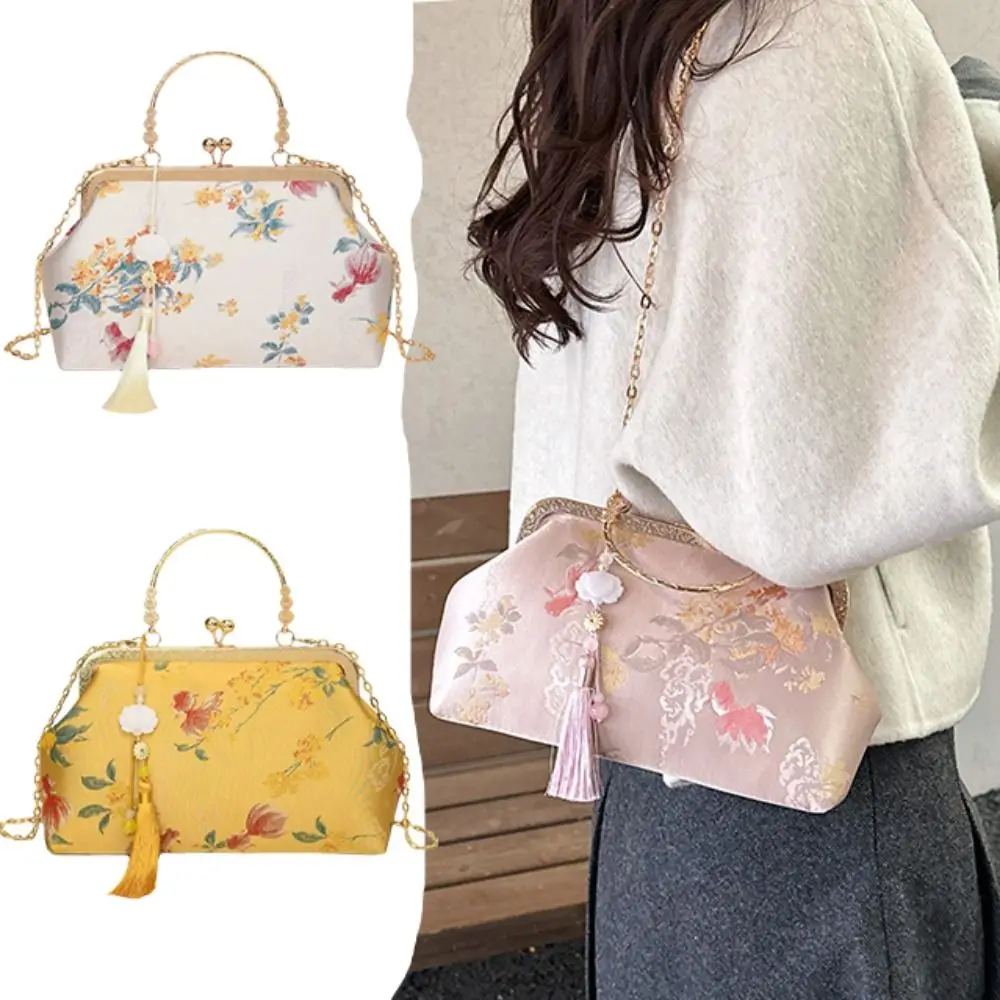 

Аксессуары Cheongsam, сумка в китайском стиле, элегантная сумка с подвеской и вышивкой, банкетная сумка на одно плечо, темпераментная сумка на запястье