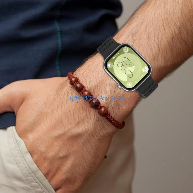 

Y8AD Comfortable Silicone Watch Band for Watch Fit 3 Smartwatch Adjustable