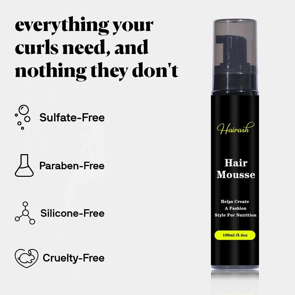 100ml Hair Mousse Foam  Hair Care Foam Styling Mousse Curly Hair Styling Mousse