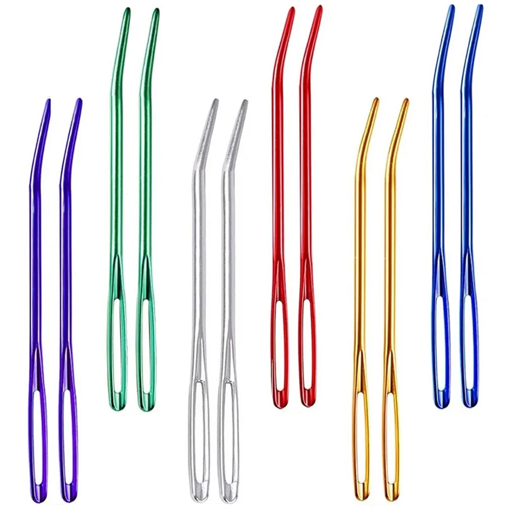 

Embroidery Needle Big Eye Looper Sewing Pins Wear-resistant Tapestry to Weave Yarn Aluminum Needles