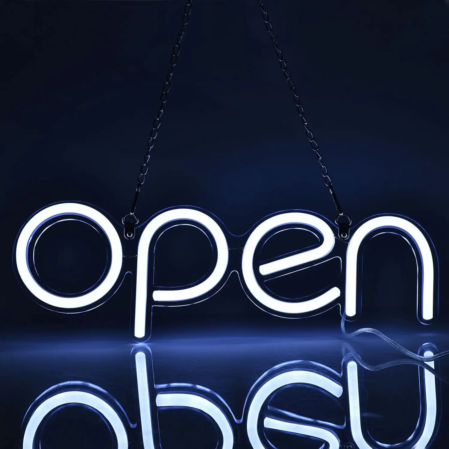 Letrero Luminoso LED USB con Diseño de Neón Abierto para Taller de Reparación de Automóviles, Garaje, Bar, Restaurante, Tienda, Decoración Personalizada, Regalo, Luz Nocturna