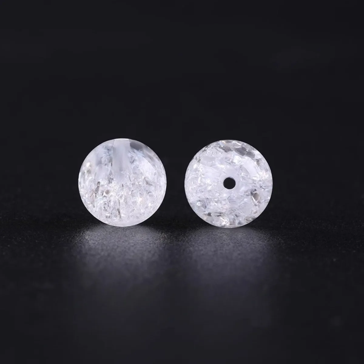 6mm-10mm Natural White Super Seven Quartz Beads Smooth Polished Round Not Dyed