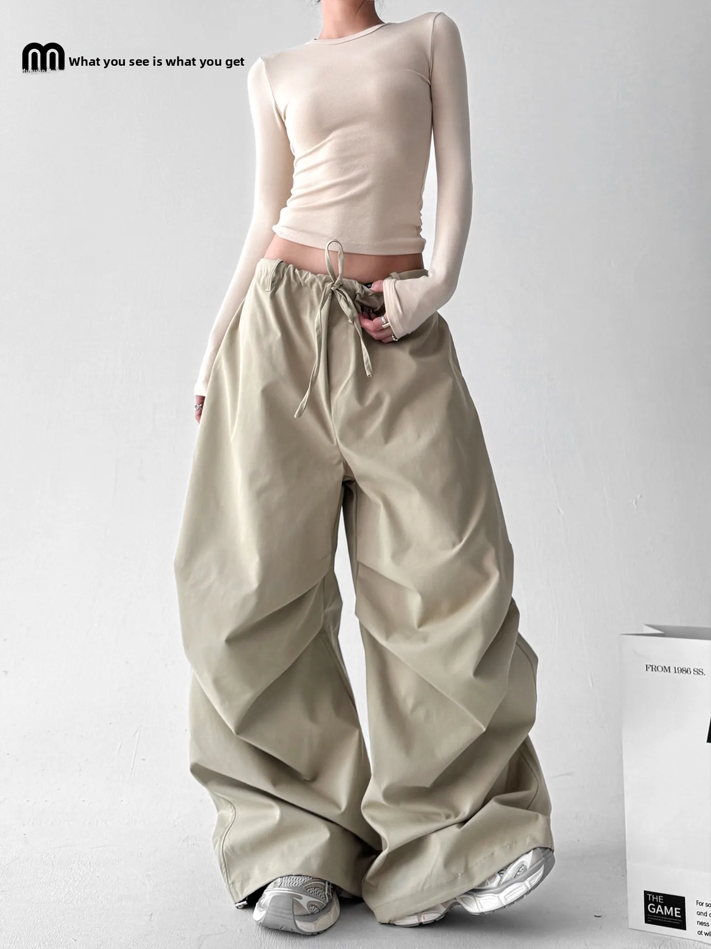 Loose Casual Sle Women's Work Pants Elastic Bend High Waist Wide Leg Comfortable Fit Autumn Faion Trend Straight Cut