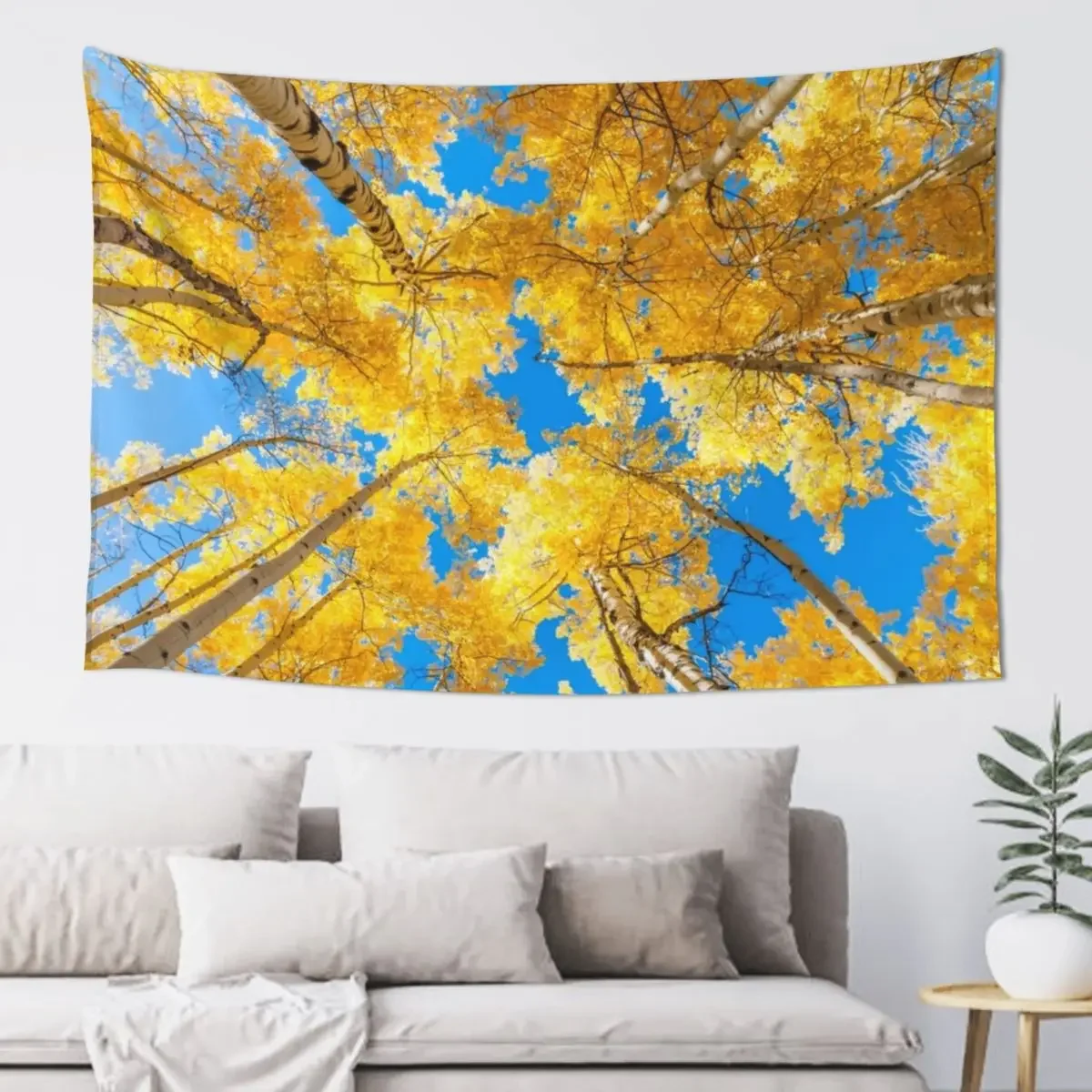 

golden aspen tree autumn Tapestry Room Decorations Aesthetics Wall Hanging Decor Wall Tapestries Tapestry