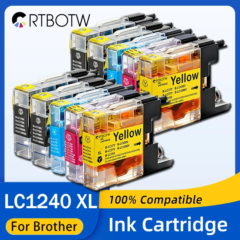 

Картридж с чернилами LC1240 1280 для Brother LC1220, совместимый с принтерами MFC-J280W, J430W, J435W, J5910DW, J625DW, J6510DW, J6910DW, DCP-J725DW