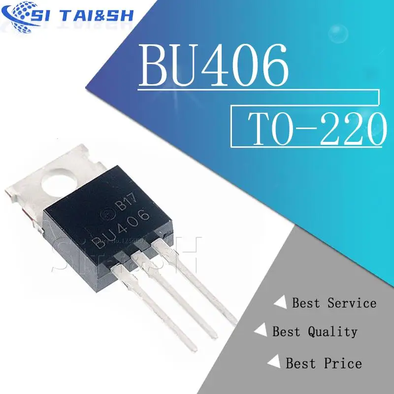 

10 шт./лот, новый переключающий транзистор BU406 NPN, система данных