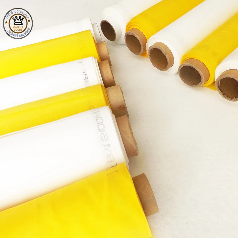 

Free Shipping Polyester Screen Printing Mesh Fabric 110T 40um With White Yellow Color Silk Screen Printing Screen