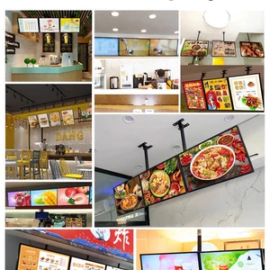 Backlit Board Menu Screen for Restaurant, Slim Snap Frame, Led Light Box, Light Poster Display, Coffee and Shops, Wallboard Wallboard 8 Main Sales Menu Menu - №3