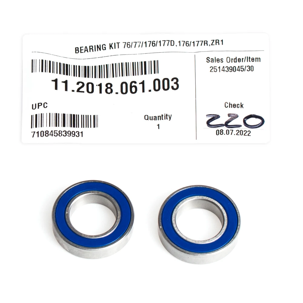 ZIPP WHEEL BEARING KIT FRONT/REAR 76/77 176/177 DISC, REAR 176/177 RIM, ZR1 61903 QTY 2 11.2018.061.003