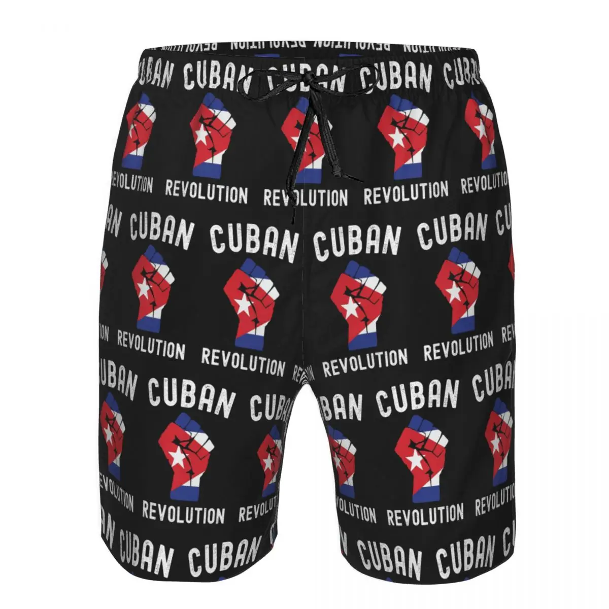 

Cuban Revolution Cuba Flag Design Vintage Trunks Beach Board Shorts Casual Quick Dry Swim Summer Men Pants