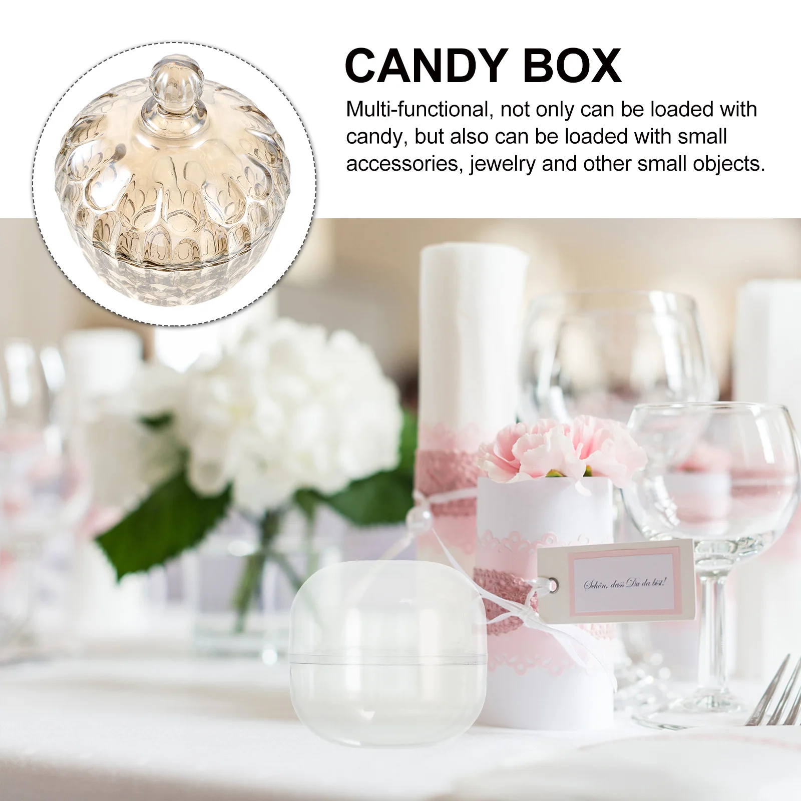 

10pcs Candy Box Transparent Plastic Treat Boxes Sweets Storage Wedding Party Favor Packaging Gift Boxes Clear Containers Bulk