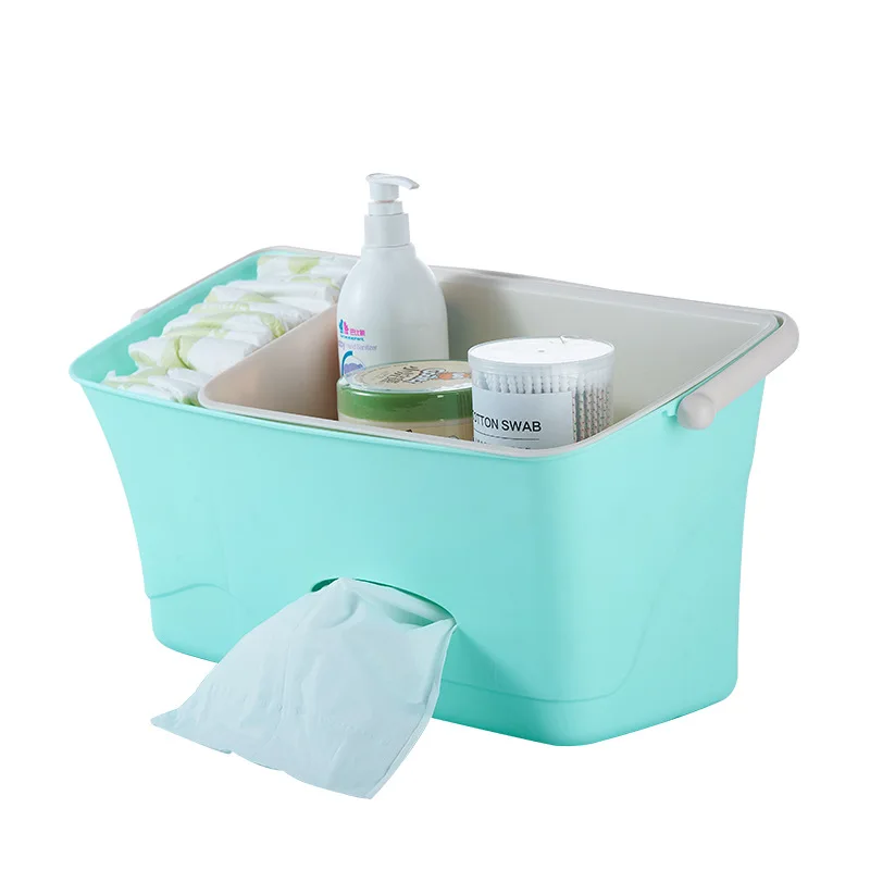 Diaper table, storage box at the head of baby bed, bag hanging, milk bottle, diaper arrangement, bedside multifunctional storage