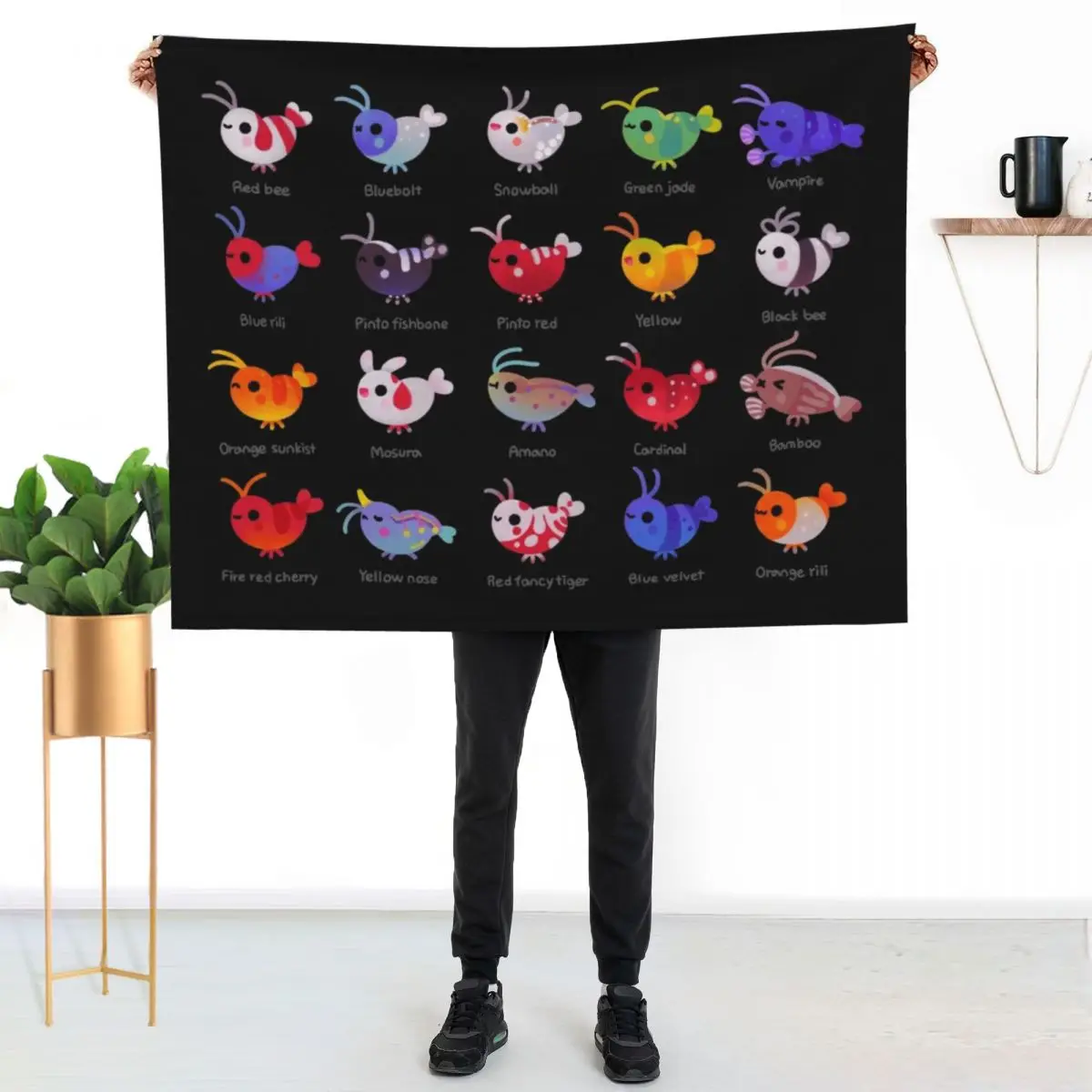 Freshwater shrimp - name Throw Blanket Summer Sofa christmas decoration Giant Sofa Fashion Sofas Blankets For Sofas Blankets