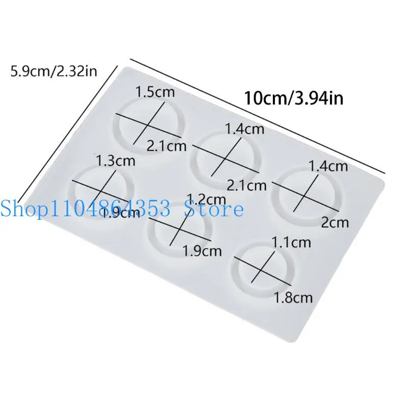 Prachtige kristallen epoxy ring mallen set ronde zachte siliconen transparante sieraden maken hars mallen ring gietvorm