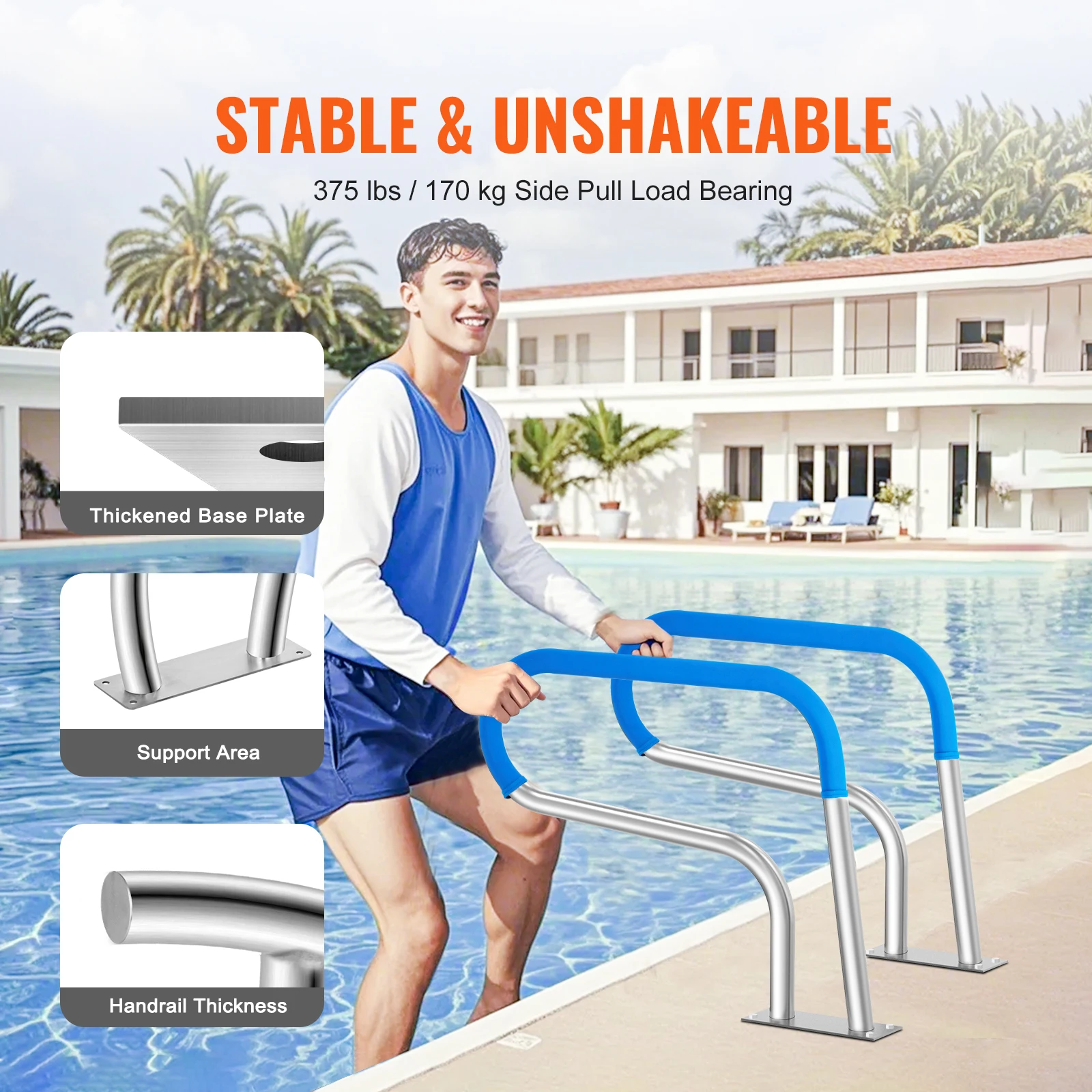 Zwembadhandrail van roestvrij - Swimming Pool Safety Handrail Stainless recensie en prijs