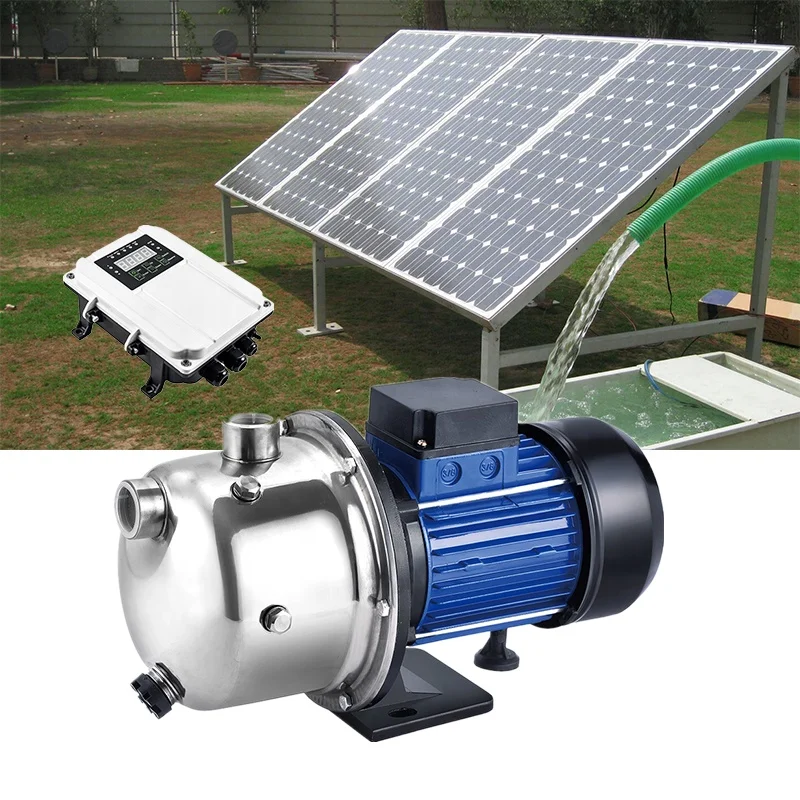 DC96V 1HP solar water surface booster pressure pump with MPPT controller