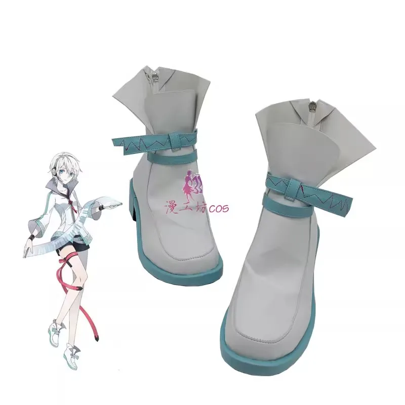 

VOCALOID3 Yan He Cosplay Costume Shoes Handmade Faux Leather Boots