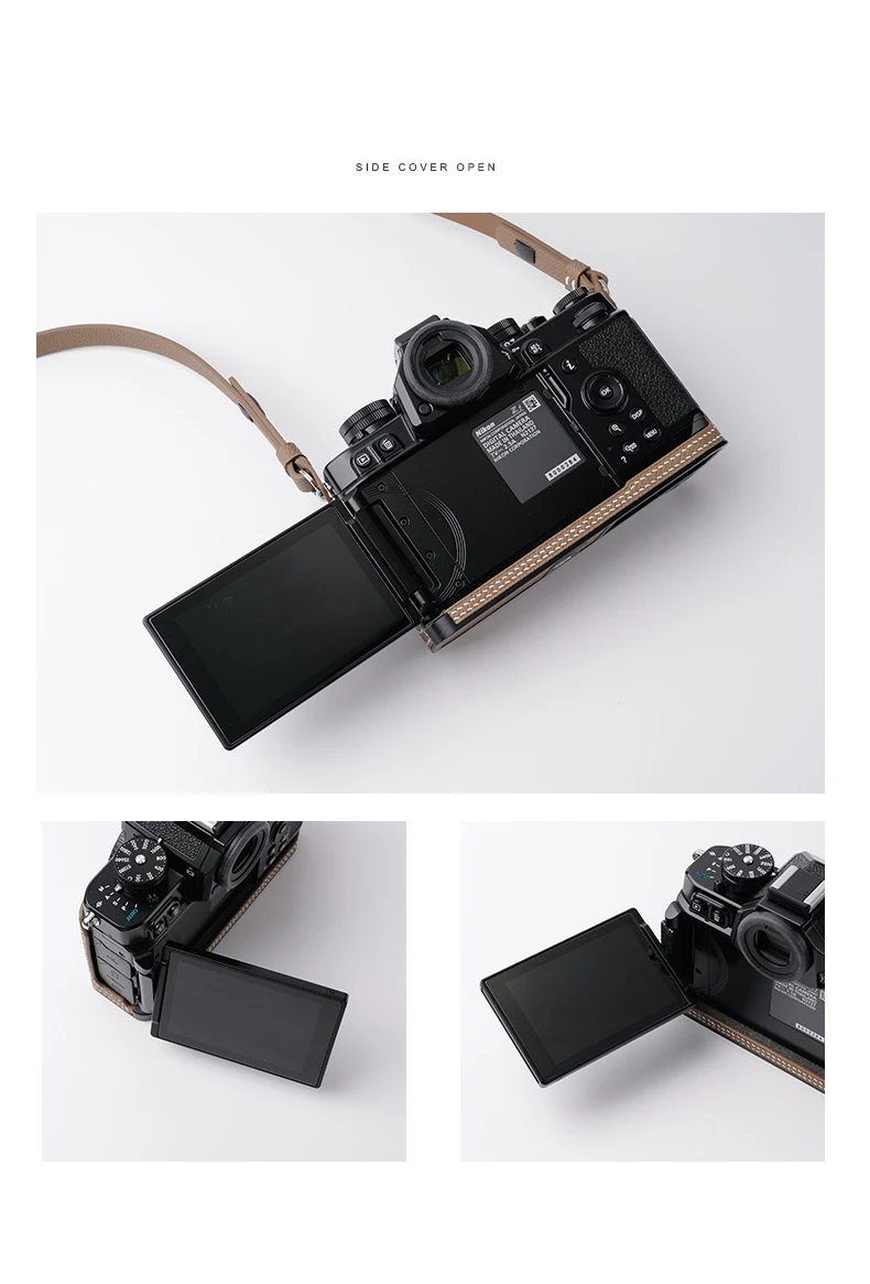 Roadfisher Handmade Genuine Real Leather Camera Bag Protect Case