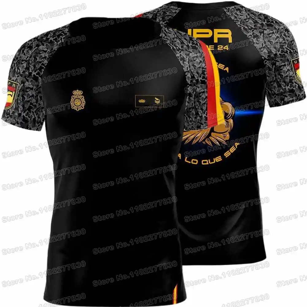 UPR Bronce 24 T Shirt Spanish NATIONAL POLICE Muscle Eagle Outdoor Tech Shirts MTB Clothing Training Tops Fitness Jersey Hiking