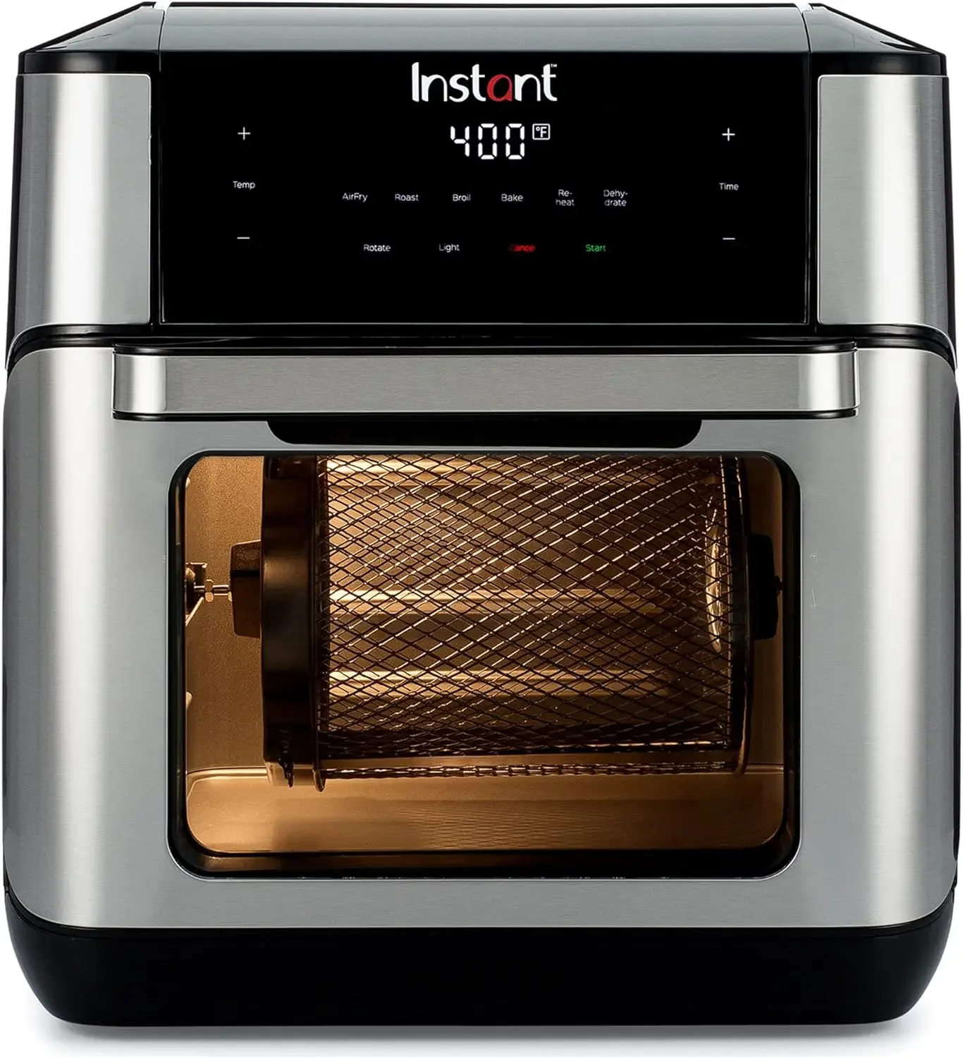 10QT Air Fryer, 7-in-1 Functions with EvenCrisp Technology that Crisps, Broils, Bakes, Roasts, Dehydrates, Reheats & Rotisseries