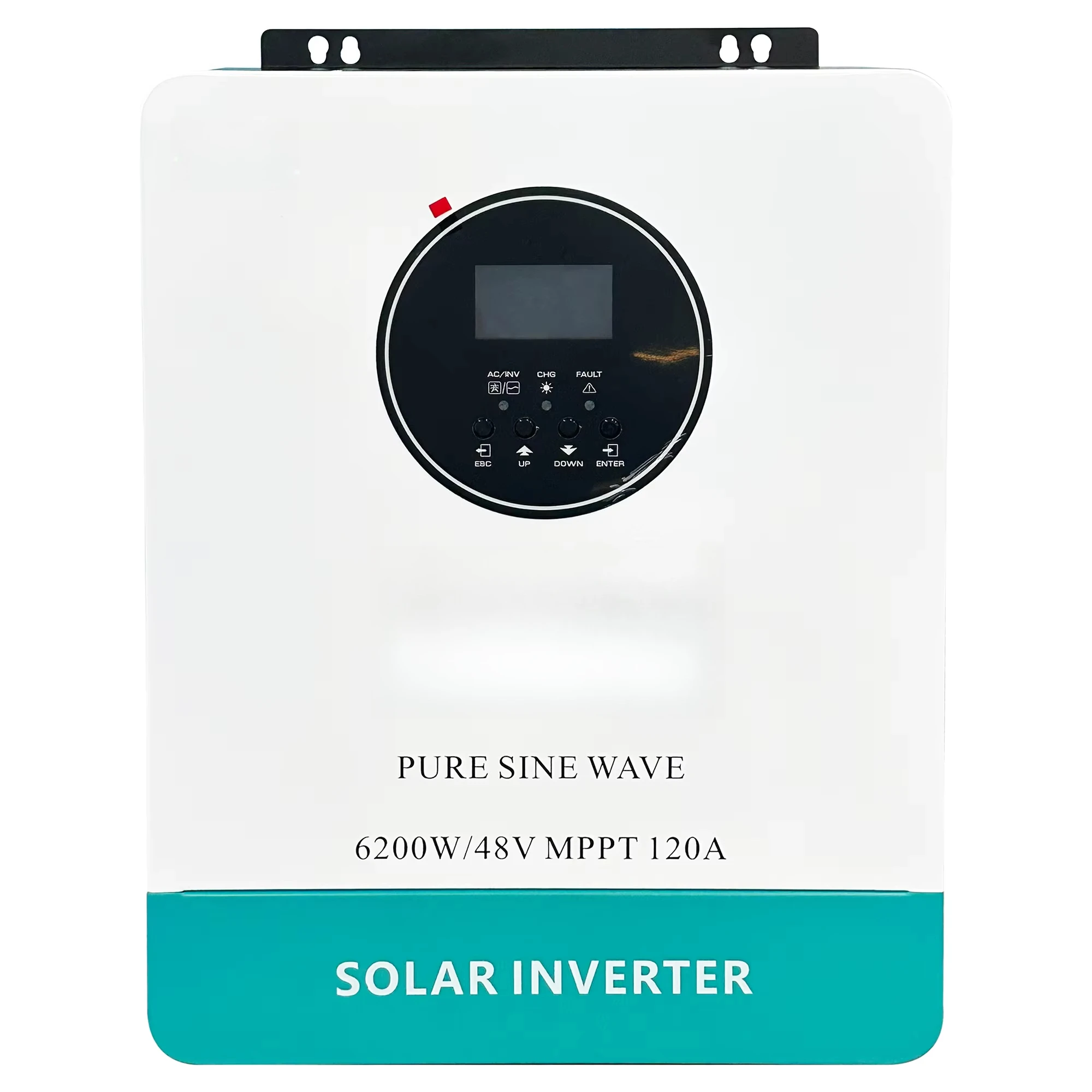 SUNLUX YF-FS-HP 6248-D Hybrid Solar DC/AC Inverter 6500W 240VAC Sine Wave 60Hz IP65 Lead-Acid Compatible 98% Efficiency