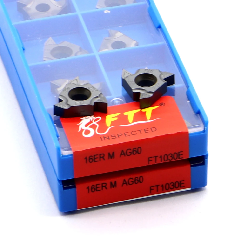 10 pz 16ER M AG60 FT1030E utensili per tornitura filettatura inserto in carburo di tungsteno tornio per filettatura tornio CNC lama per tornio