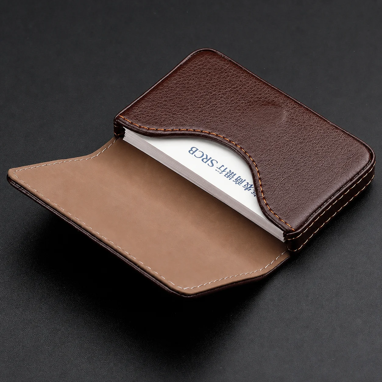 Pocket Card Case Portable Pu Business Card Holder Magnetic Closure Card Case Minimalist For Daily Commuting Conference Events