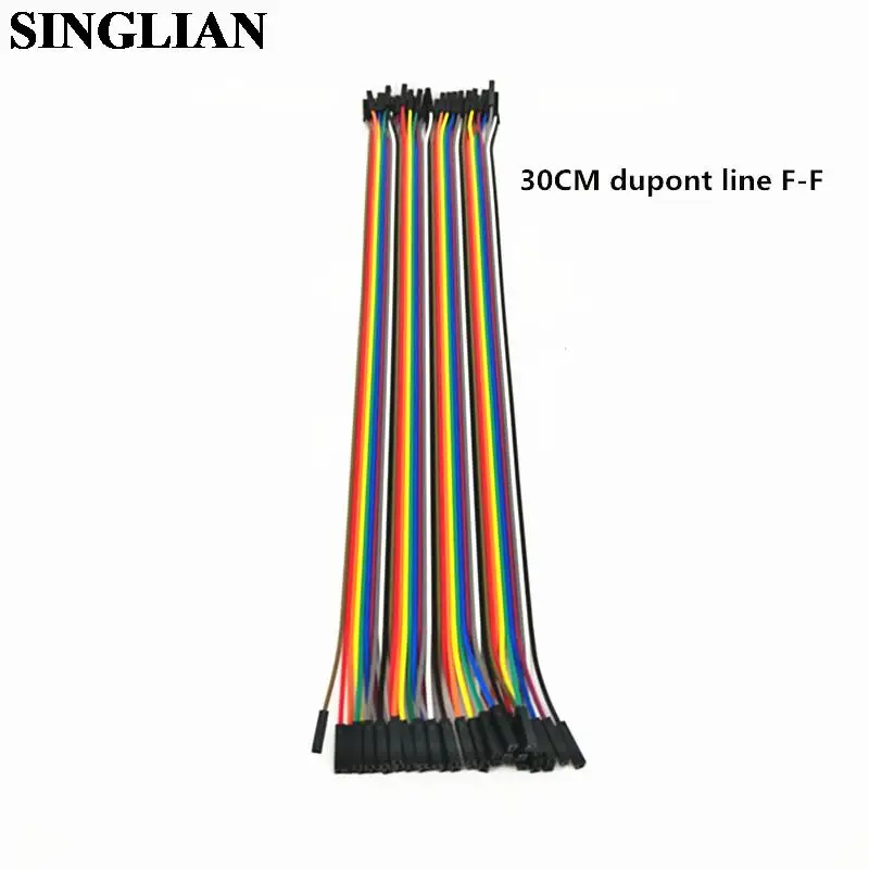 400pcs/Lot 30CM Dupont Line Female To Female Head F-F 1P-1P 2.54mm Spacing 40P DuPont Cable Jumper Wire Connector Breadboard