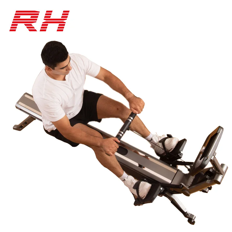 2024 FIT Portable Cardio Air Rower Machine Black Magnetic Exercise Rowing Machine Hot Selling Home Use Multi-Function Station