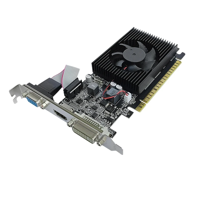 GT210 1GB DDR3 64Bit Kartu Grafis PCIE 2.0 40nm GPU -Kompatibel+VGA+DVI Kartu Video Desktop-A14G