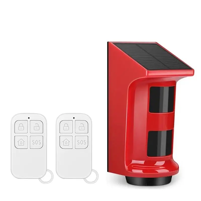 

ABZZ-Solar Infrared Alarm Human Body Sensor Alarm Solar Powered Outdoor Human Body PIR Motion Detector