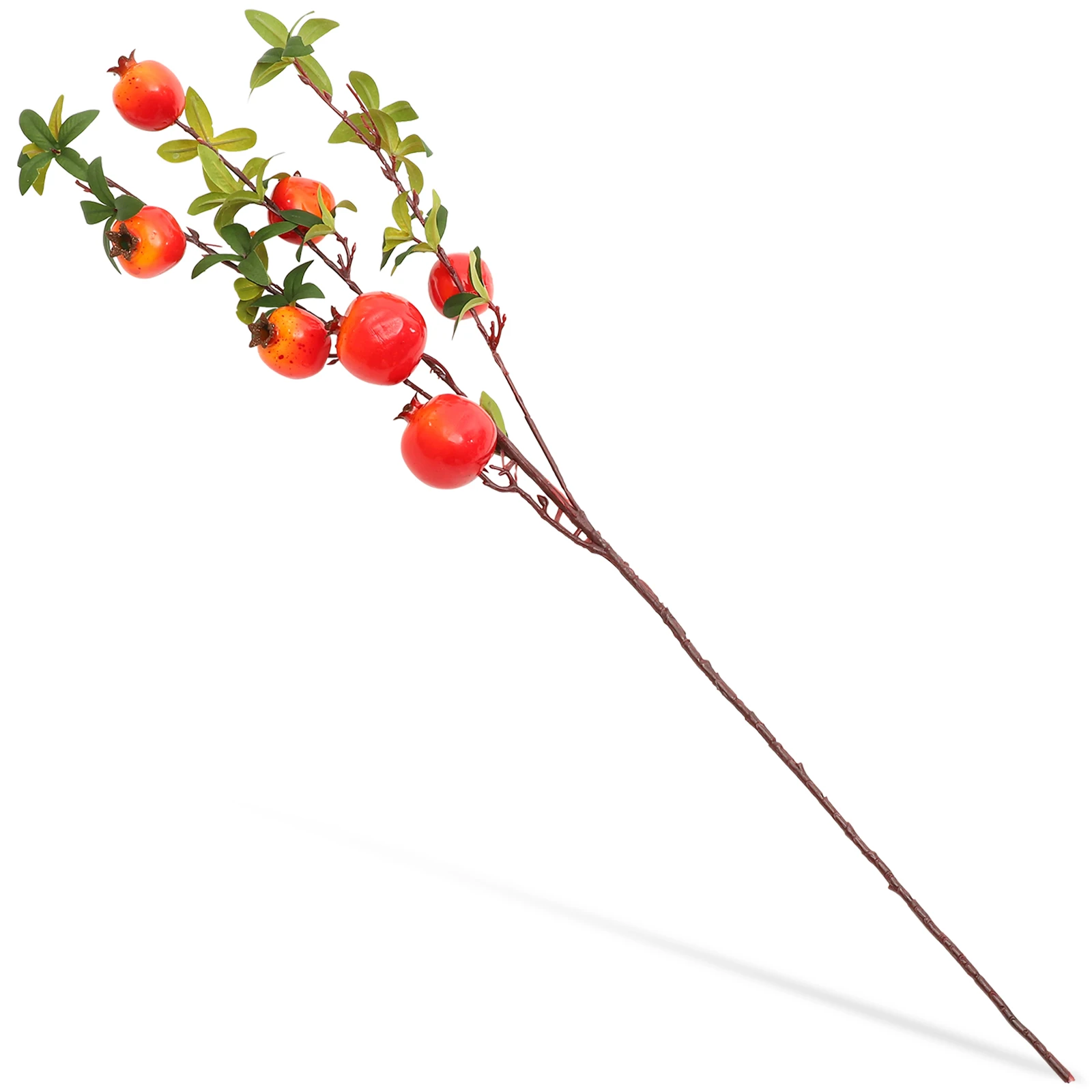 

Simulated Pomegranate Branch Artificial Plant Stick Decorative Fake Plant Picks Wedding Party Photo Prop Bright
