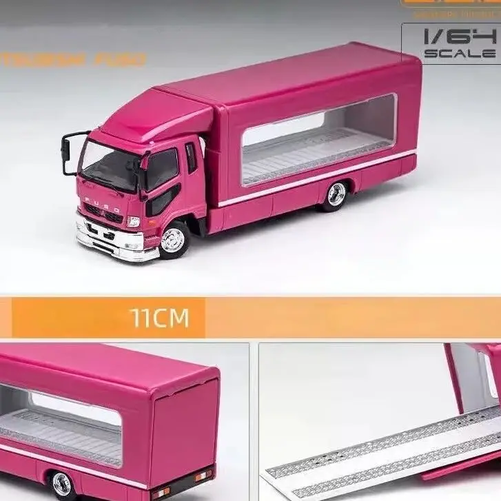 

theBox Store GCD 1:64 Pink Fuso Fighter Outriggers Raised Truck Diecast Model Car Collection Limited Edition Hobby Toys
