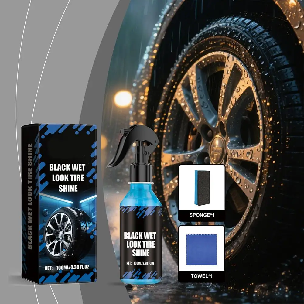 Black Wet Look Tire Shine Dressing,for a Whole New Level of Shine and Depth of Black,Safe for Cars,Trucks,Motorcycles,RVs & P0M8