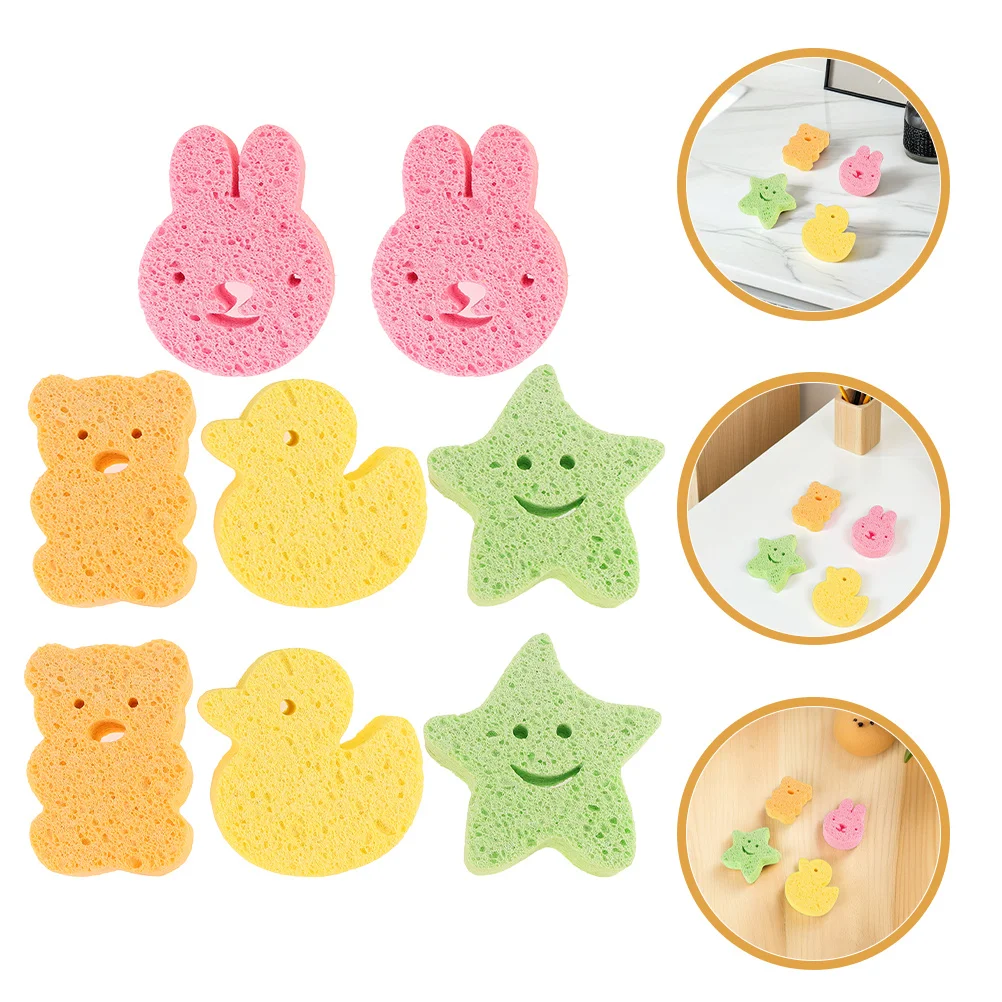 

8Pcs Cute Baby Shower Sponge Soft Natural Fiber Bath Sponge for Newborns Gentle Daily Cleansing Kids Bath Sponges for Shower