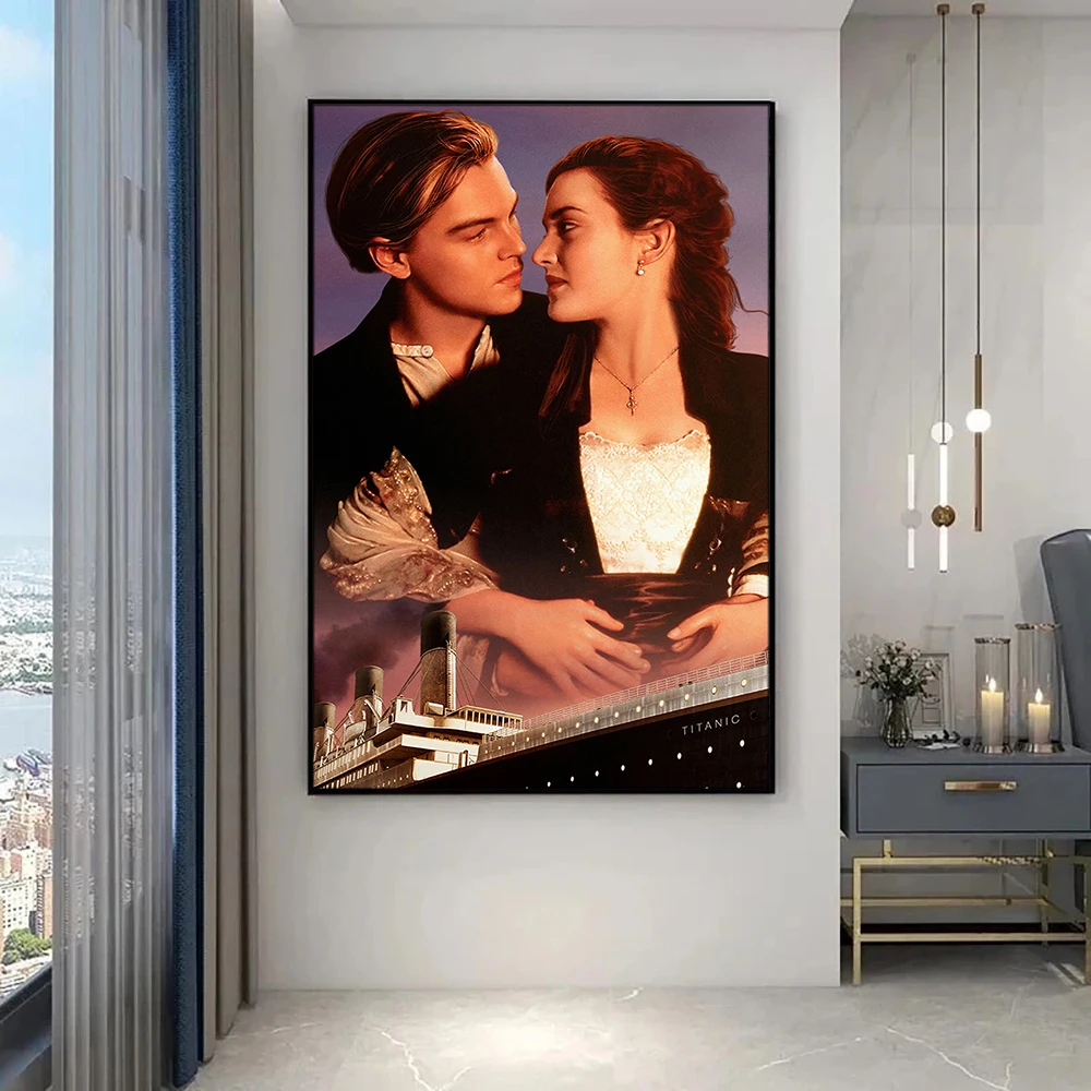 Movie Titanic Poster Classic Wall Art Canvas Paintings Prints for Home Living Room Bedroom Decor Items Illustration