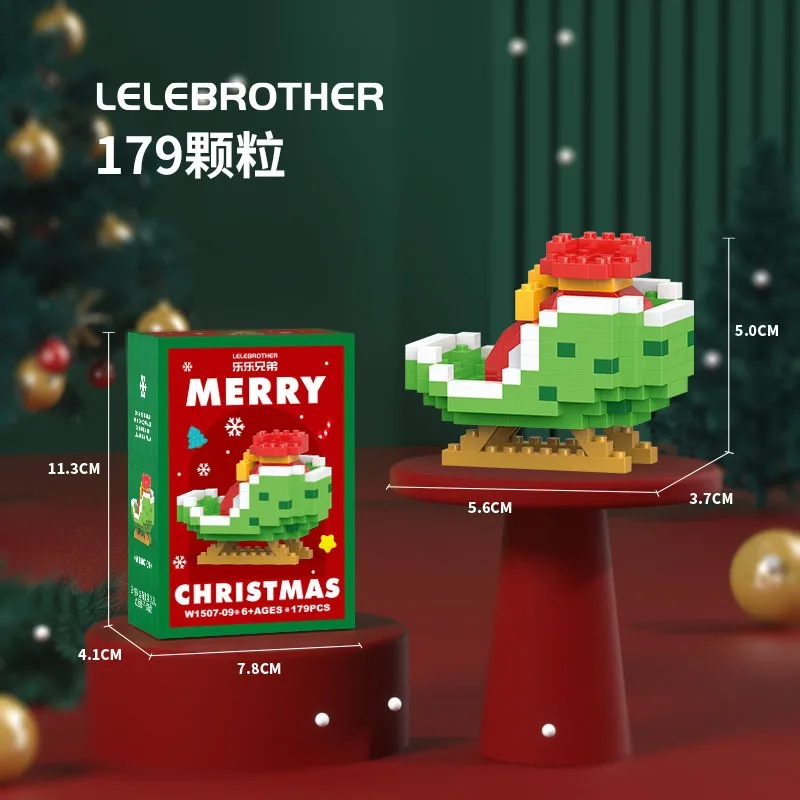 Christmas Building Blocks Mini Santa Claus Model