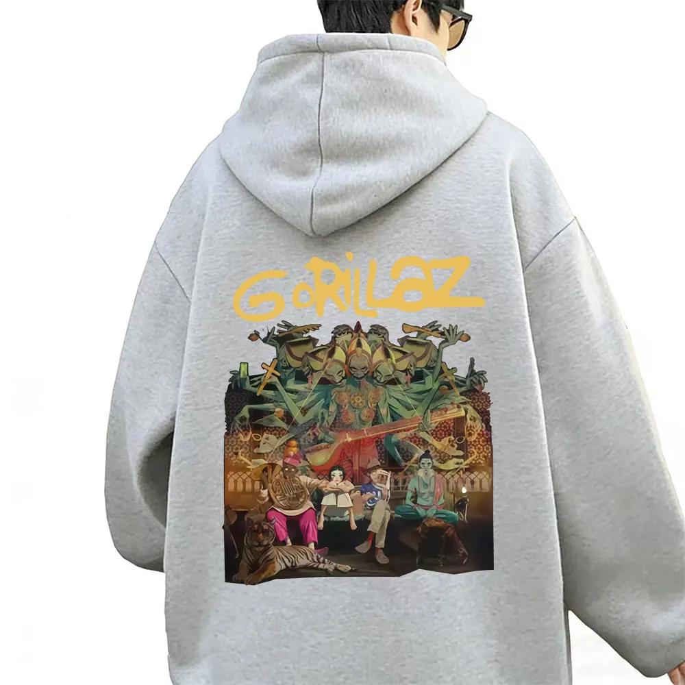 

Rock Band Gorillaz The Mountain Tour Graphic Hoodie Men Women Oversized Hooded Sweatshirt Man Fashion Casual Pullover Hoodies
