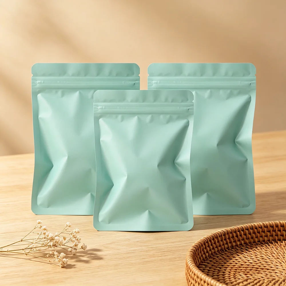 100Pcs Double-Sided Blue Colored Bags, Double-Sided Aluminum Foil Light-Blocking Bags, Thickened Aluminum-Coated Flat-Bottom Self-Sealing Bags, Aluminum Foil Light-Proof Sealing Bags, Small Sample Packaging Bags, Card and Document Packaging Bags, Hairpin and Hairband Small Gift Storage Bags, Anti-Oxidation Sealed Bags for Earrings, Ear Studs, Necklaces, Small Accessories, Clothing and Socks Packaging Bags, Phone Case and Earphone Bags view 2