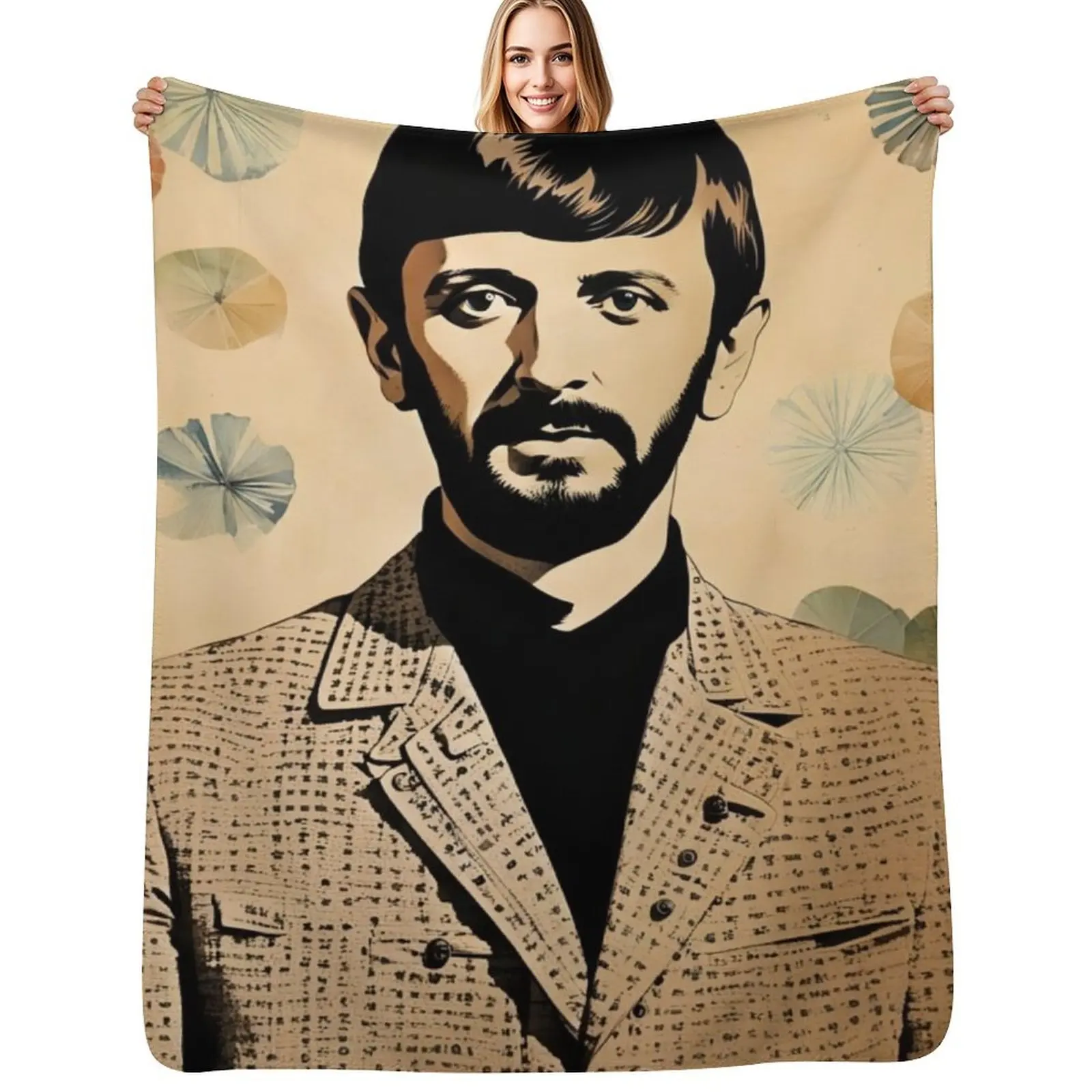

Ringo Starr Throw Blanket Cozy Microfiber Throw Blanket for Home Bedroom